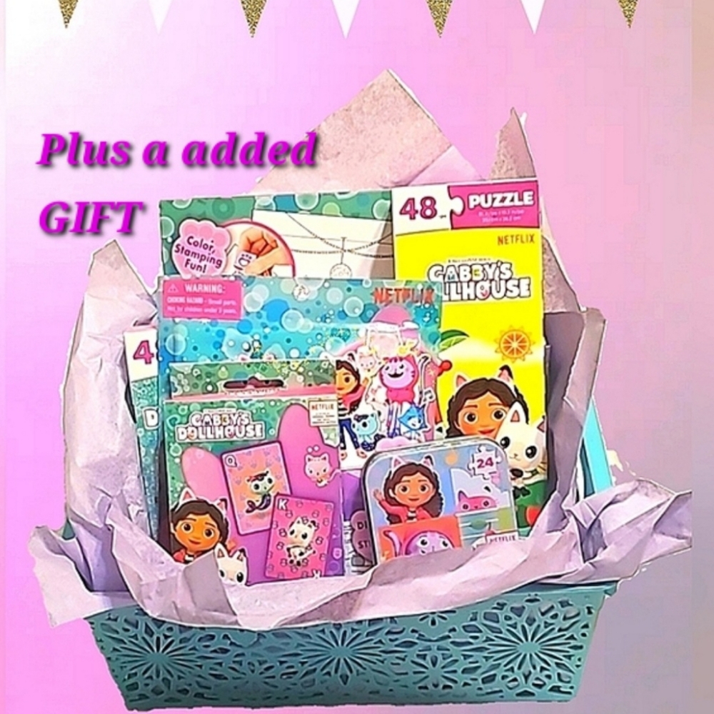 Gabby's Dollhouse gift basket